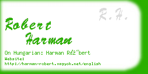 robert harman business card